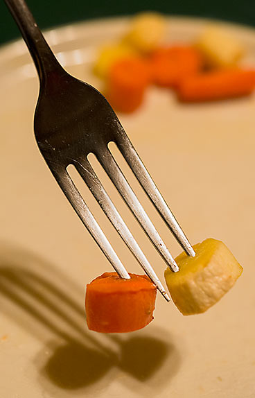 Fork, carrots, parsnips