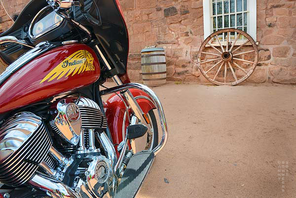Hubbell Trading Post, Indian Motorcycle, Ganado, Arizona by Danny N. Schweers