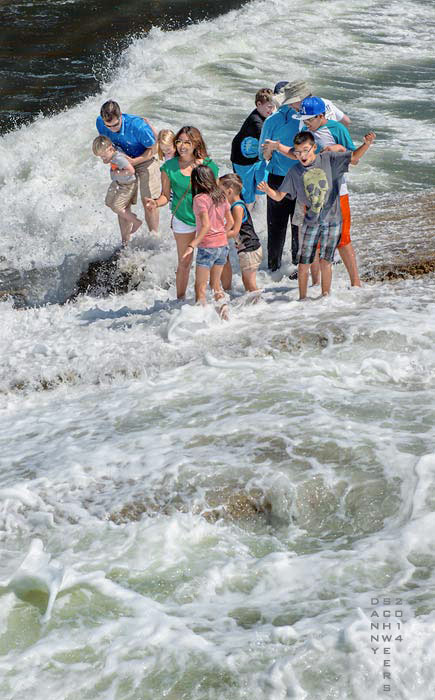 Families enjoying surf at Cabrillo National Monument, San Diego, California, 2014 by Danny N. Schweers