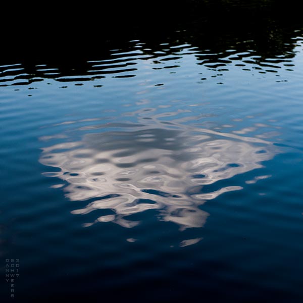 Cloud reflected in rippled water at Bellevue State Park, Delaware, photo by Danny N. Schweers copyright 2017
