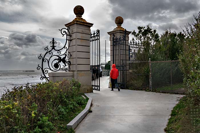 Photo of the northeast gates of The Breakers, Newport, Rhode Island, by Danny N. Schweers, 2019.