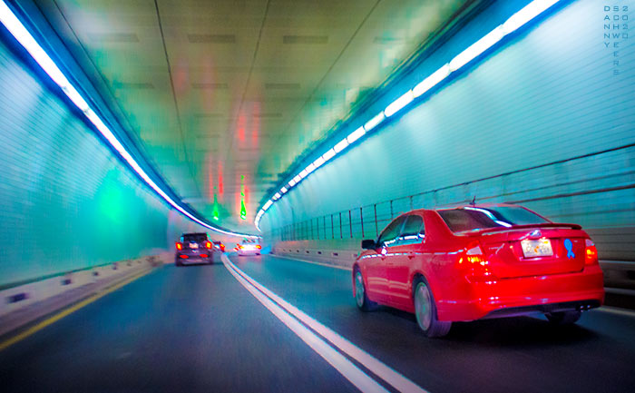Photo of Interstate 95 in the Fort McHenry Tunnel under Baltimore Harbor by Danny N. Schweers