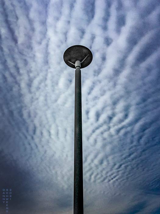 Photo of a light pole near Blue Ball Barn in Alapocas Run State Park, Delaware, copyright 2021 by Danny N. Schweers