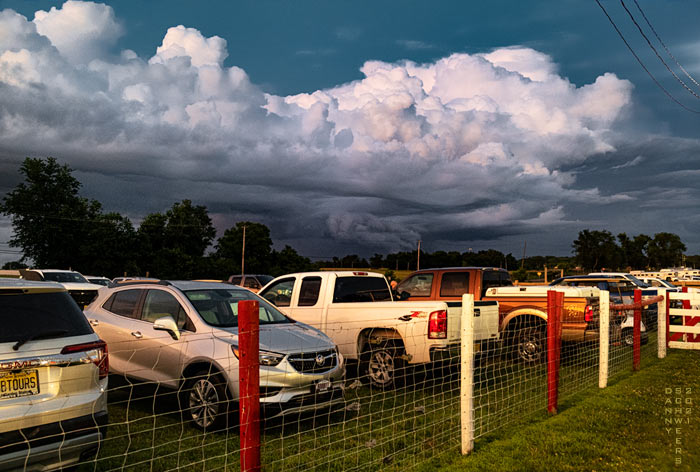 Photo of storm clouds east of Cowtown Rodeo, New Jersey, copyright by Danny N. Schweers